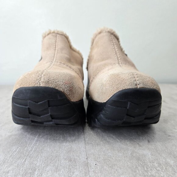 Rocket Dog Platform Clog Shoes Sz 10 Tan Suede Sherpa Y2K Chunky Slip On Mule - Picture 3 of 10